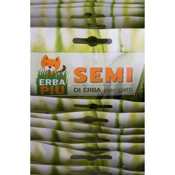 Erba Piu' Erba Gatta Bustine di Semi di Erba per Gatti