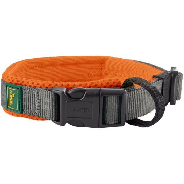 Hunter Collare per Cani Regolabile Maldon Arancione/Grigio Riflettente
