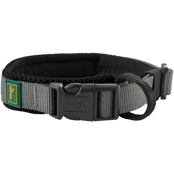 Hunter Collare per Cani Regolabile Maldon Nero/Grigio Riflettente