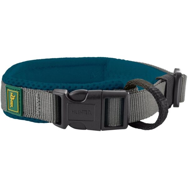 Hunter Collare per Cani Regolabile Maldon Petrolio/Grigio Riflettente