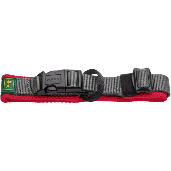 Hunter Collare per Cani Regolabile Maldon Rosso/Grigio Riflettente