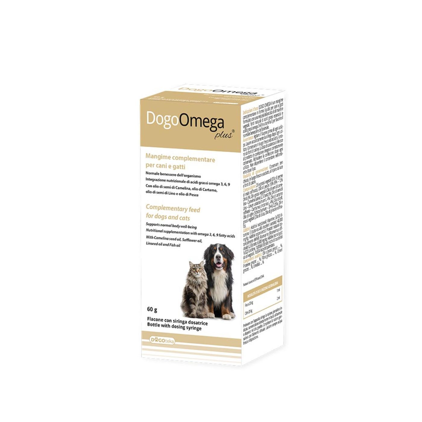 Dogoteka DogoOmega Plus® Liquido per Cani e Gatti 60 g