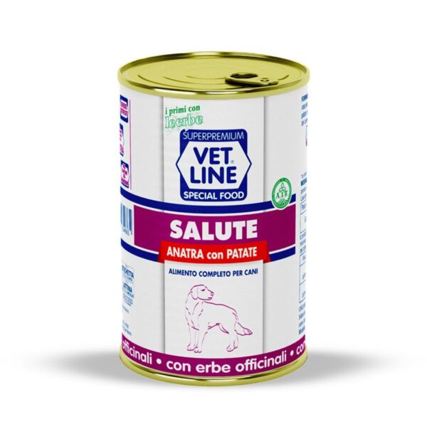 Vet Line Salute Anatra con Patate Alimento Umido Monoproteico per Cani VetLine