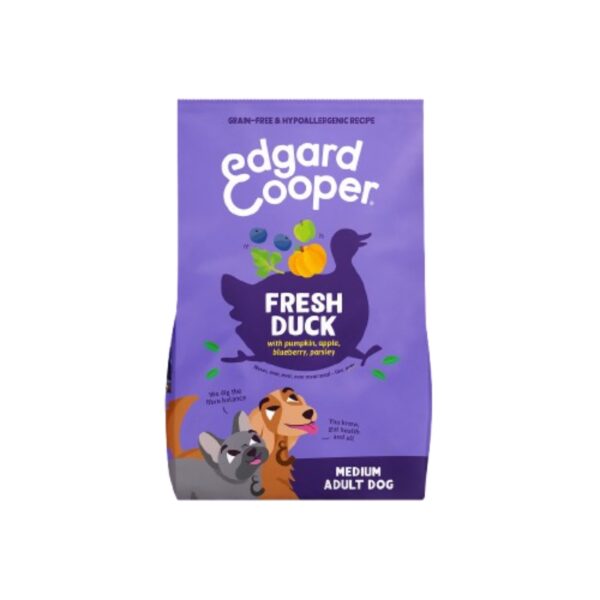 sacco 2,5 kg crocchetta media m edgard & cooper anatra monoproteico per cani adulti