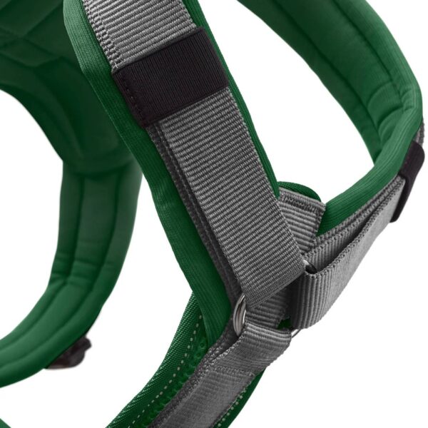 hunter pettorina per cani maldon up verde scuro/grigio riflettente