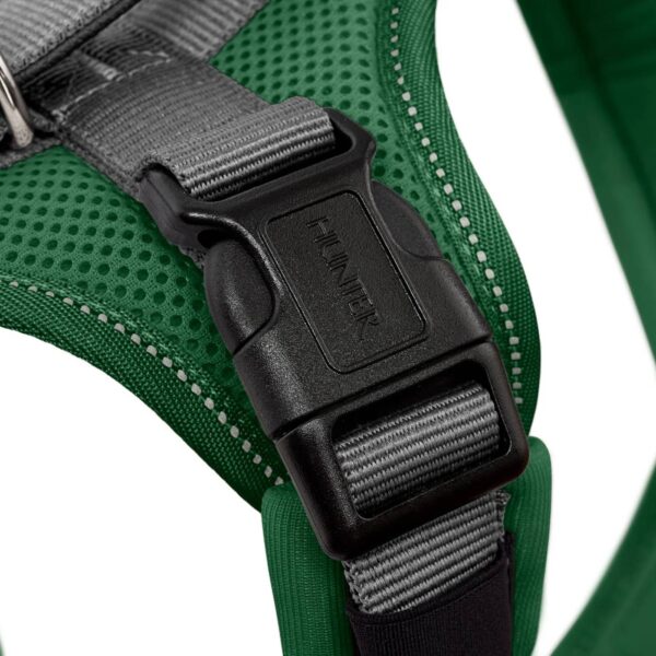 hunter pettorina per cani maldon up verde scuro/grigio riflettente