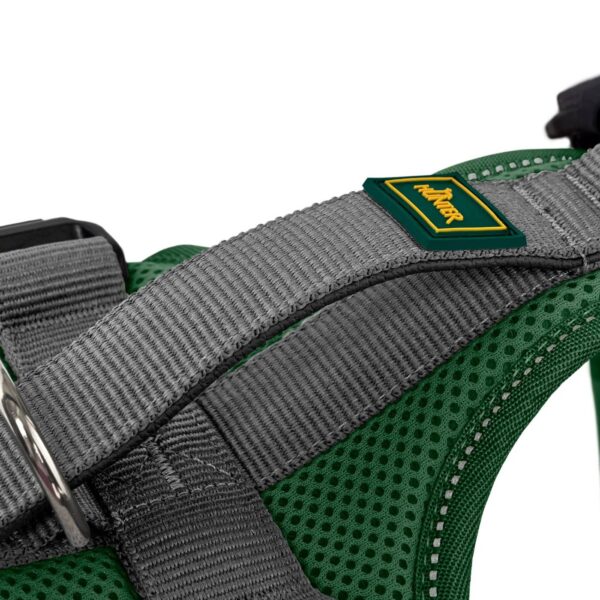 hunter pettorina per cani maldon up verde scuro/grigio riflettente