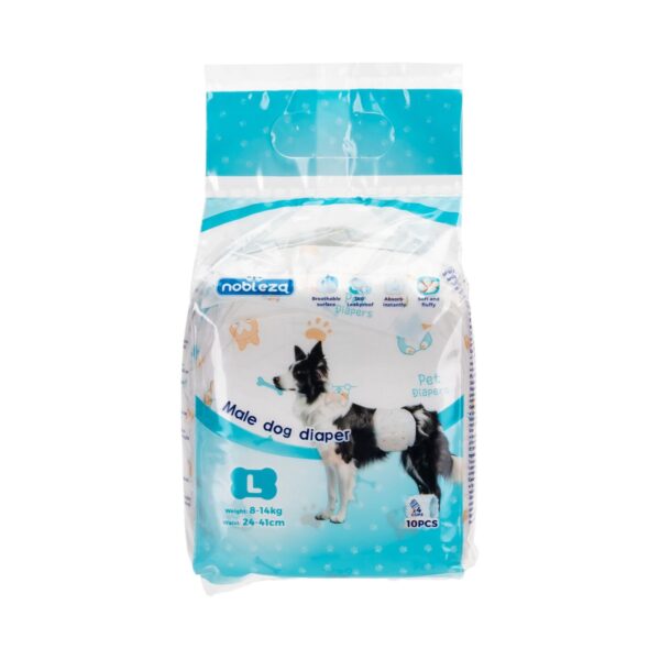 Nobleza Pannolini a Fascia per Cani Maschi 10 Pezzi