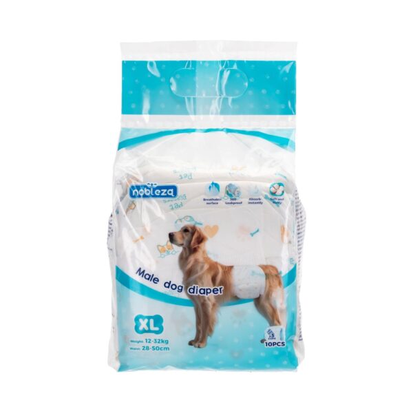 Nobleza Pannolini a Fascia per Cani Maschi 10 Pezzi