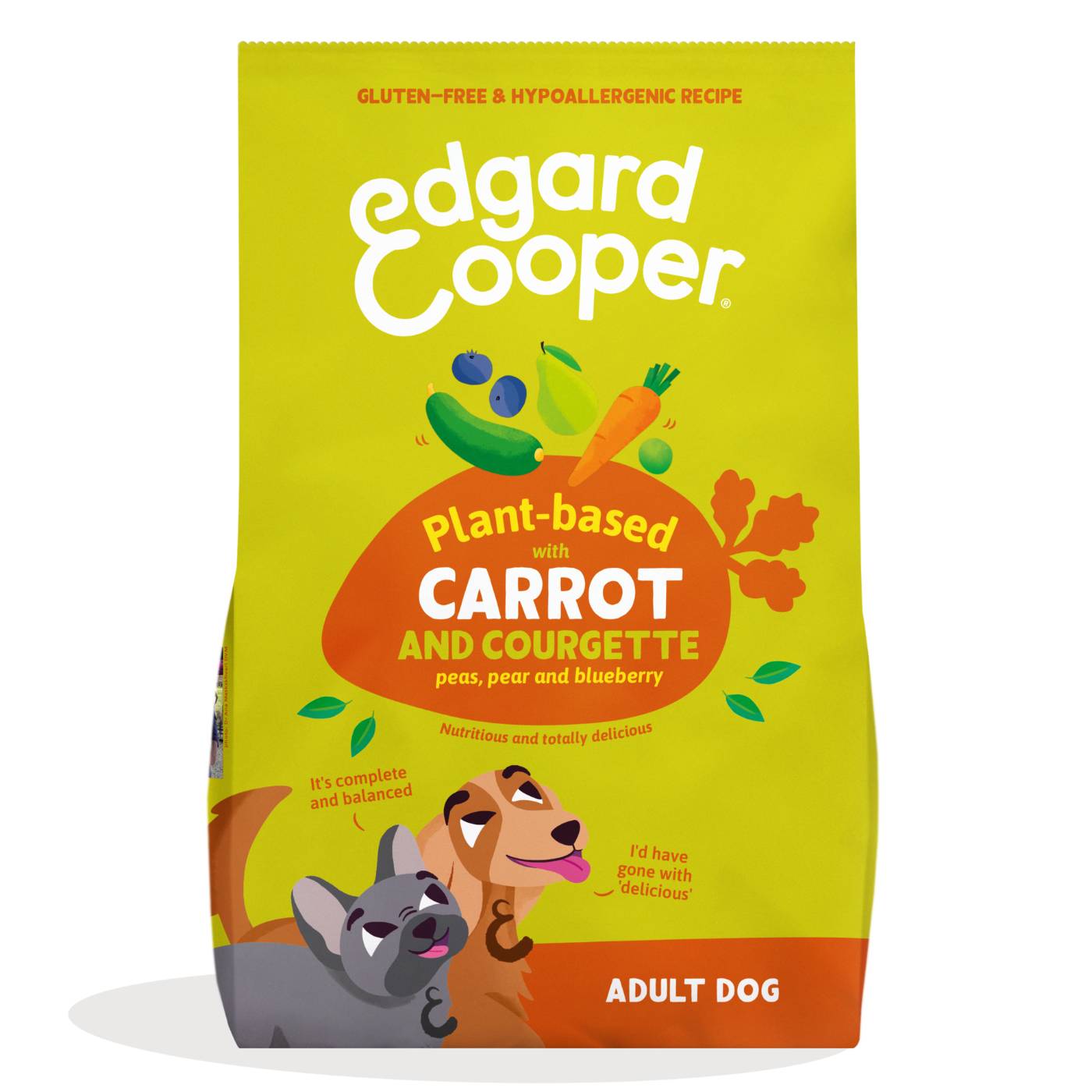 Edgard & Cooper Crocchette Vegetali per Cani Adulti Carote e Zucchine Croccanti