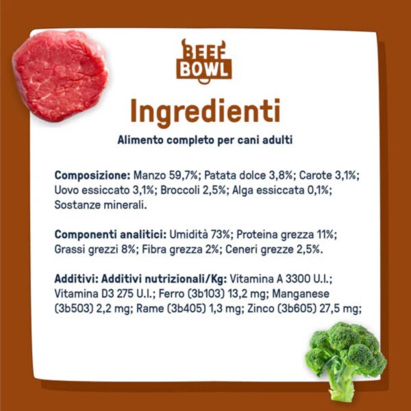Dog Heroes Bowl Beef Manzo Cibo Fresco per Cani 390 g