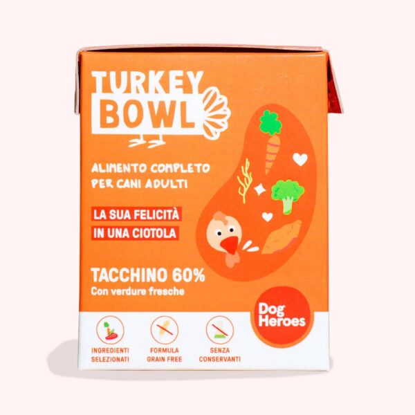 Dog Heroes Bowl Turkey Tacchino Cibo Fresco per Cani 390 g