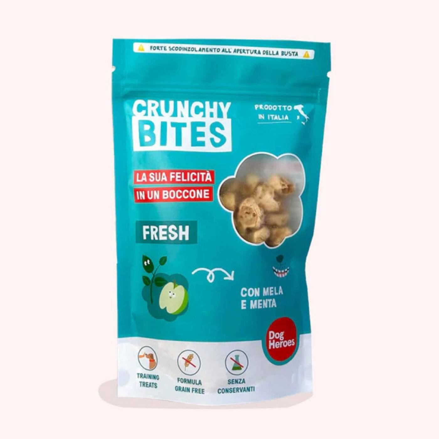 Dog Heroes Crunchy Bites Fresh Snack Naturali per Cani 80 g