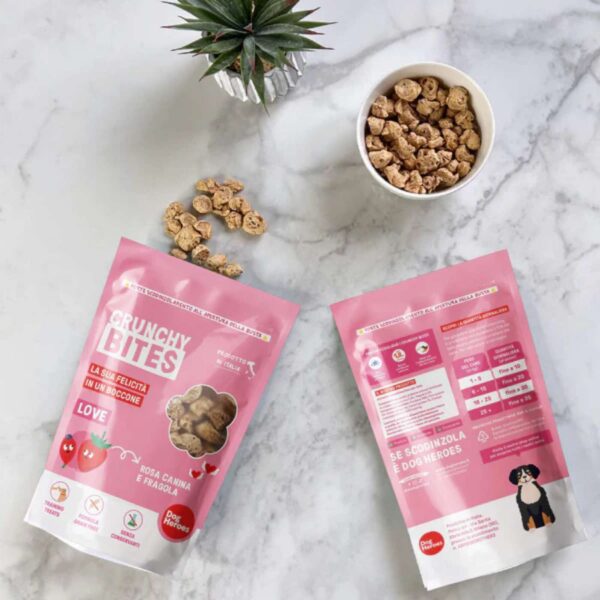 Dog Heroes Crunchy Bites Love Snack Naturali per Cani 80 g
