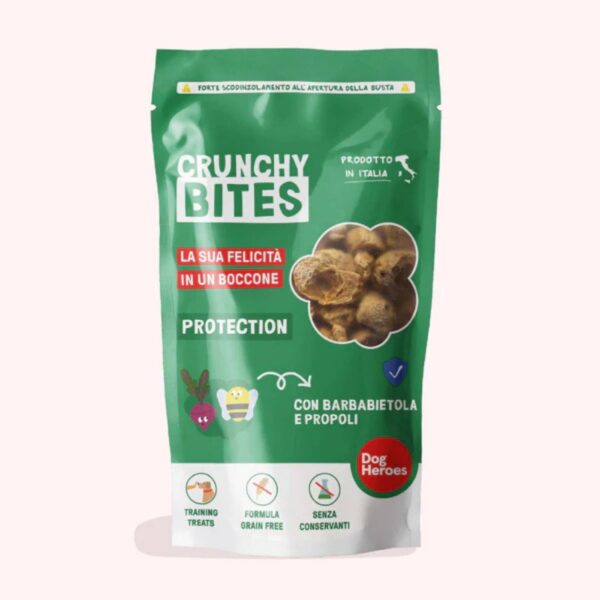 Dog Heroes Crunchy Bites Protection Snack Naturali per Cani 80 g