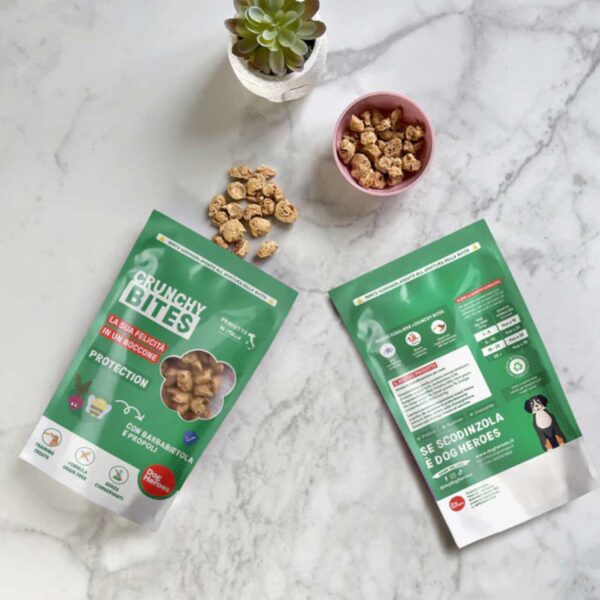 Dog Heroes Crunchy Bites Protection Snack Naturali per Cani 80 g