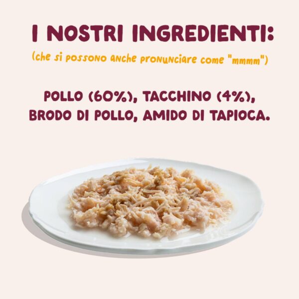 Edgard & Cooper Sfilaccetti per Gatti Adulti Pollo con Tacchino in Brodo di Pollo 70 g