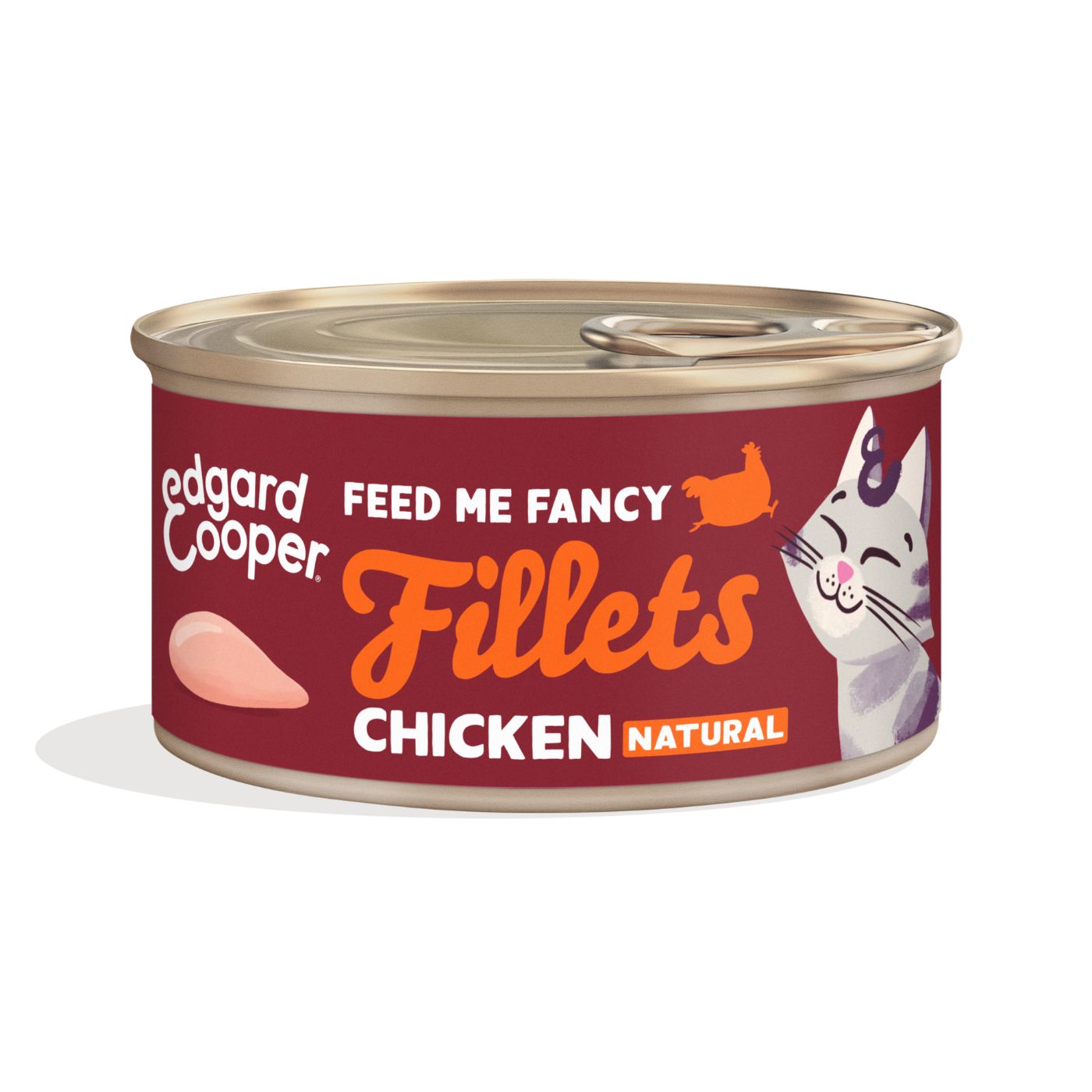 Edgard & Cooper Sfilaccetti per Gatti Adulti Pollo in Brodo di Pollo 70 g