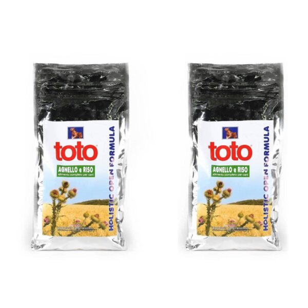 promo 2 x 12 kg toto holistic open formula agnello e riso per cani (€ 67,12 a sacco)