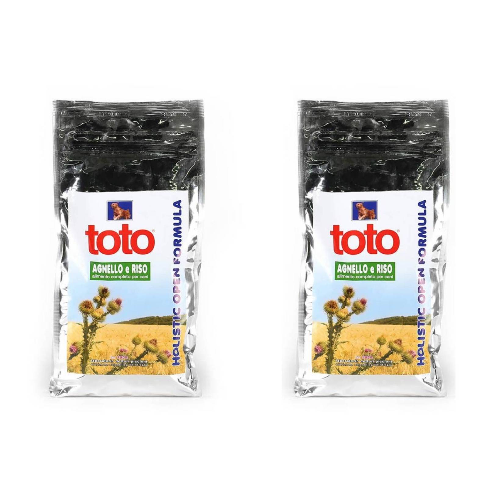 promo 2 x 12 kg toto holistic open formula agnello e riso per cani (€ 67,12 a sacco)