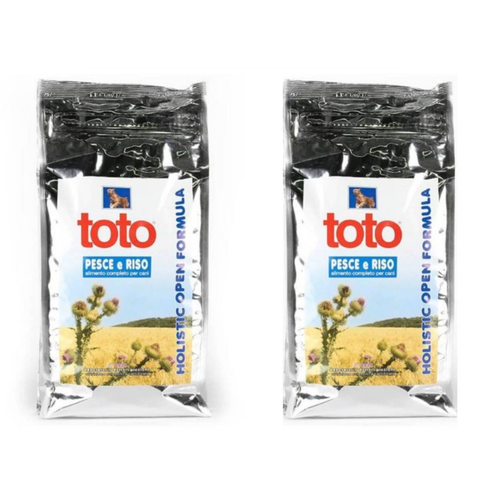 promo 2 x 12 kg toto holistic open formula pesce e riso per cani (€ 59,80 a sacco)