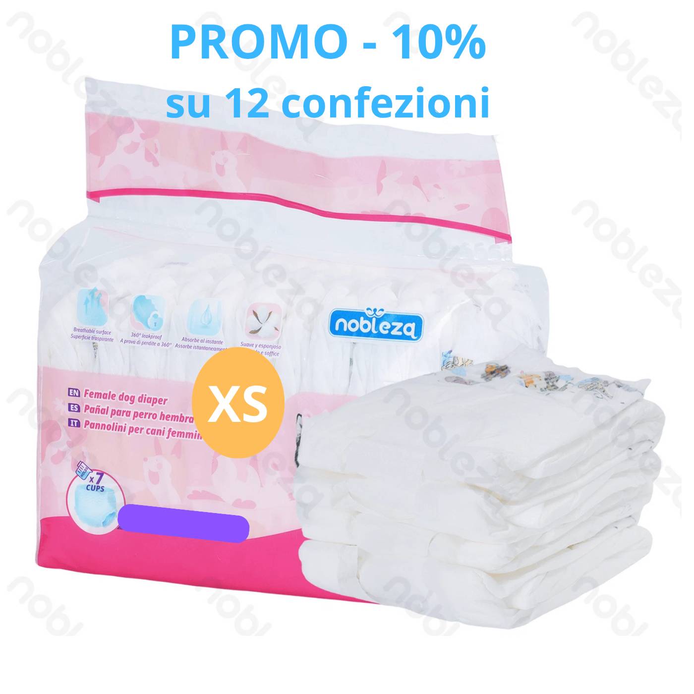Pannolini per Cani Igienici Usa e Getta Promo 12 Confezioni