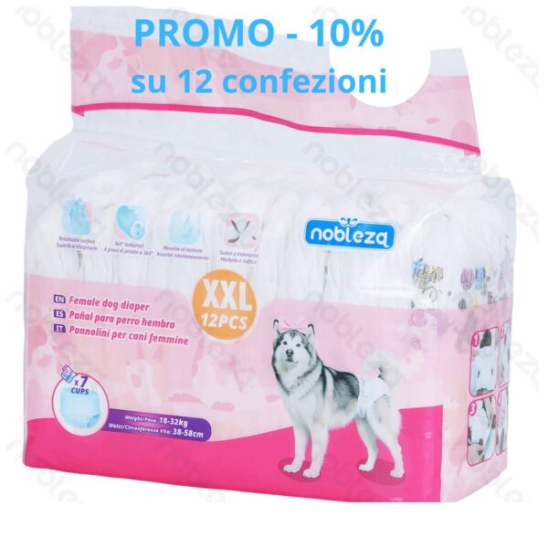 Pannolini per Cani Igienici Usa e Getta Promo 12 Confezioni