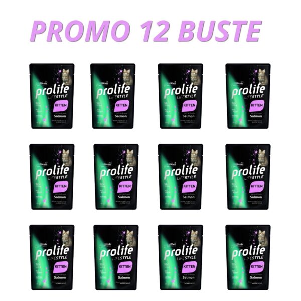 Prolife Cat Lifestyle Kitten Salmone Umido per Gattini PROMO
