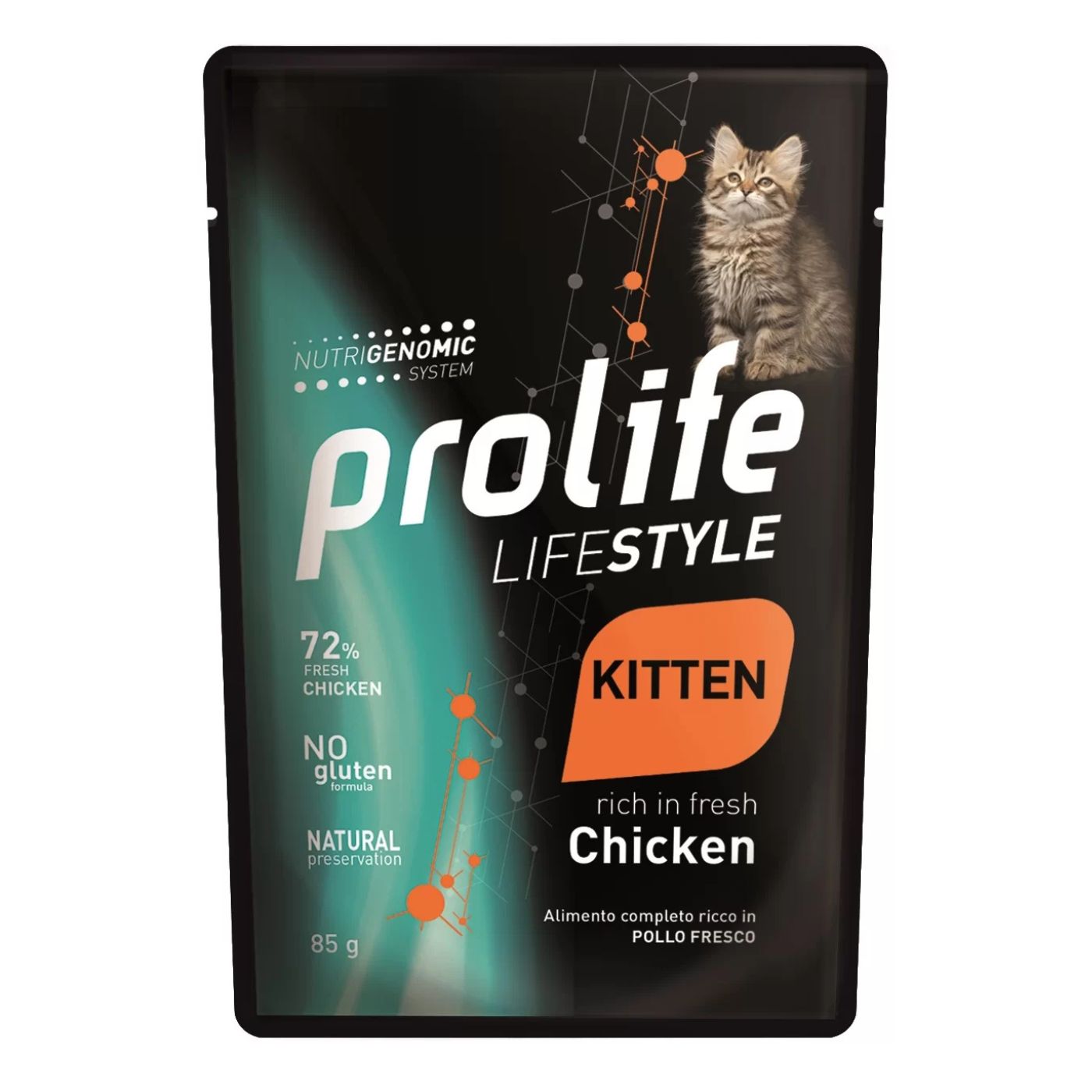 Prolife Cat Lifestyle Kitten Pollo Umido per Gattini Busta da 85 g