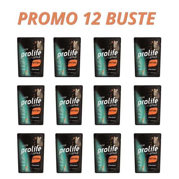 Prolife Cat Lifestyle Kitten Pollo Umido per Gattini PROMO