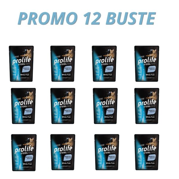 Prolife Cat Sterilised Grain Free Adult Pesce Bianco Umido per Gatti PROMO