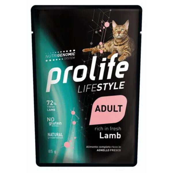 Prolife Cat Lifestyle Adult Agnello Umido per Gatti Busta da 85 g