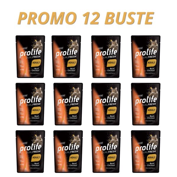 Prolife Cat Dual Fresh Adult Manzo e Pollo Umido per Gatti PROMO