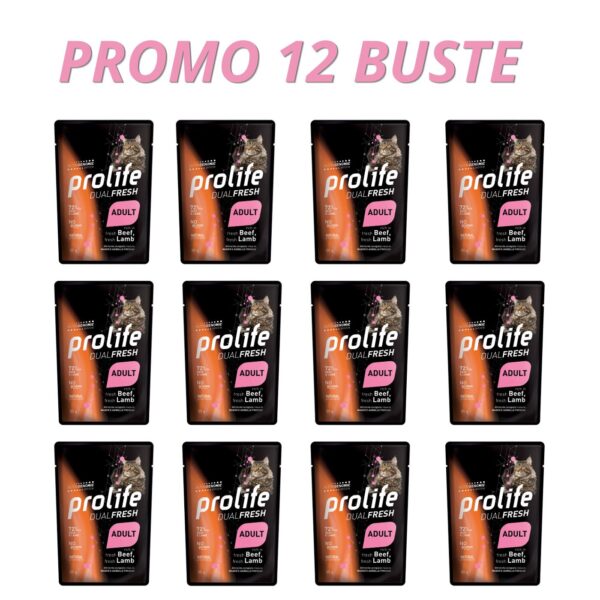 Prolife Cat Dual Fresh Adult Manzo e Agnello Umido per Gatti PROMO