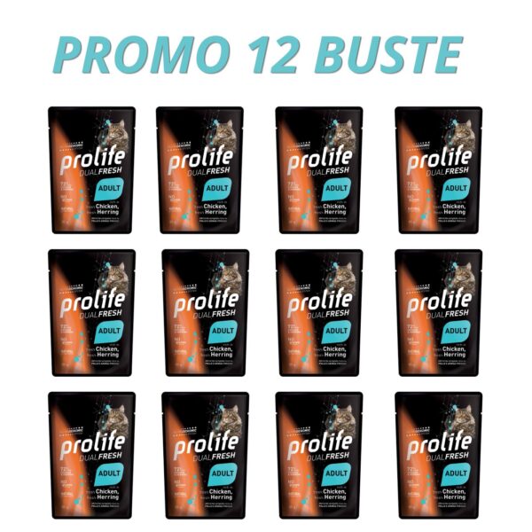 Prolife Cat Dual Fresh Adult Pollo e Aringa Umido per Gatti PROMO