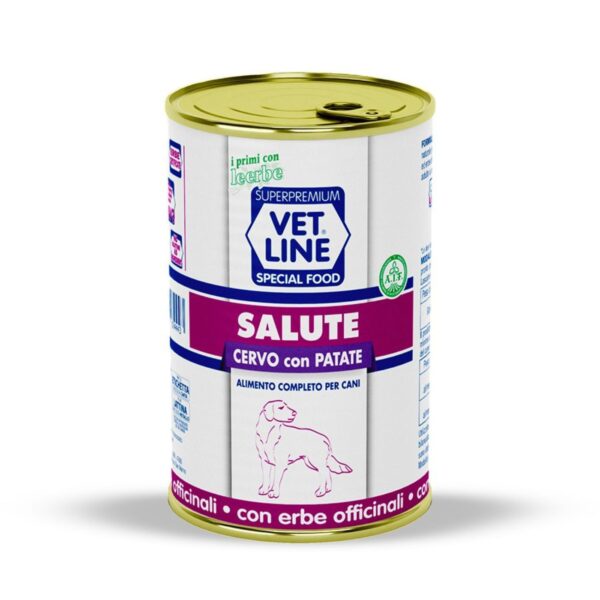Vet Line Salute Cervo con Patate Alimento Umido Monoproteico per Cani VetLine