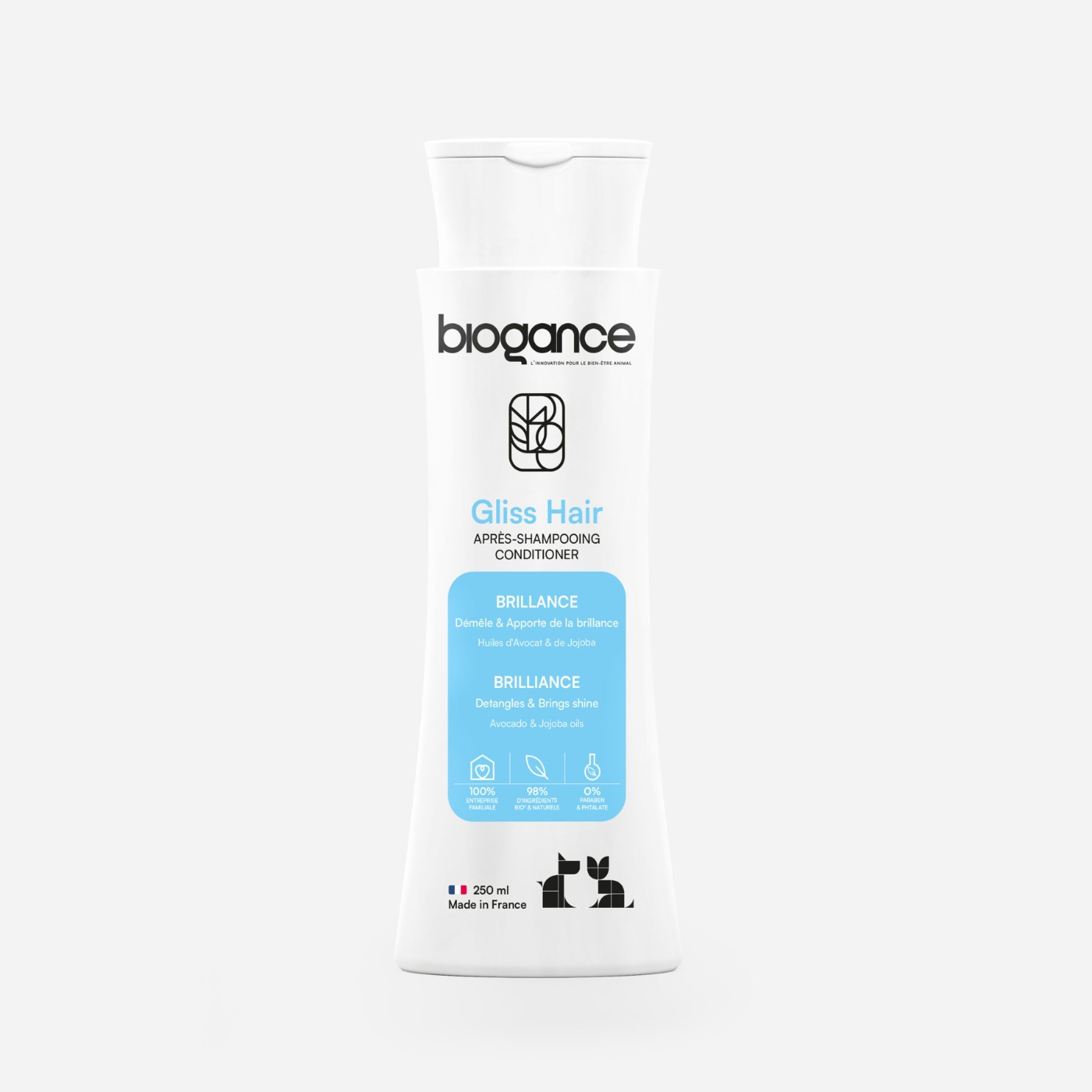 biogance balsamo lisciante per cani e gatti gliss hair conditioner
