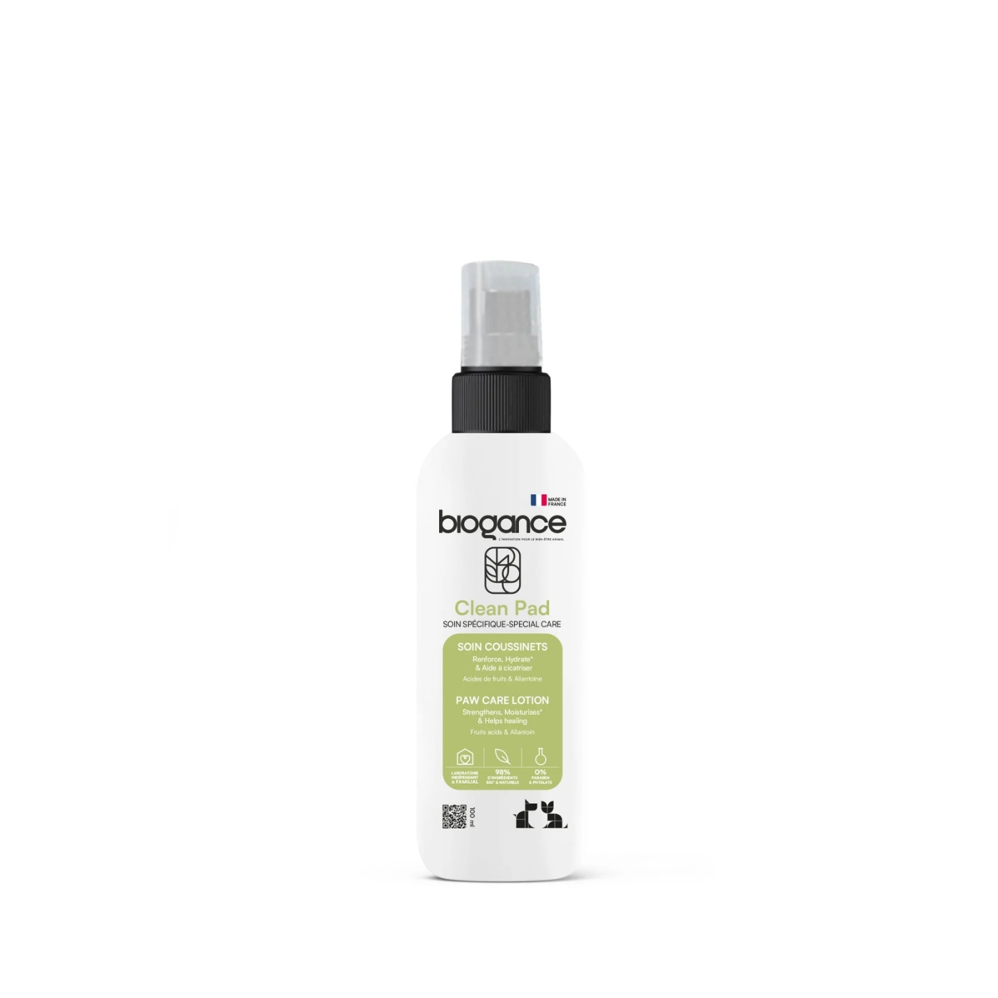 biogance lozione zampe polpastrelli per cani e gatti clean pads 100 ml