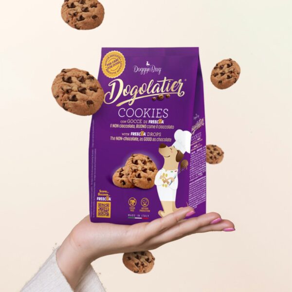 DoggyeBag Biscotti per Cani Cookies con Gocce di Freecoa Linea Dogolatier
